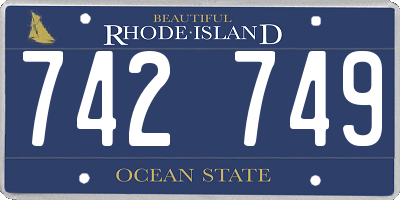 RI license plate 742749