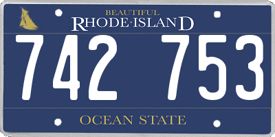 RI license plate 742753