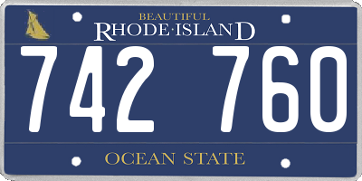 RI license plate 742760