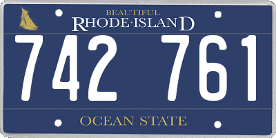 RI license plate 742761