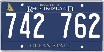 RI license plate 742762