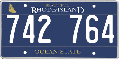 RI license plate 742764
