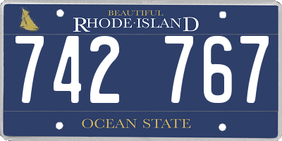 RI license plate 742767