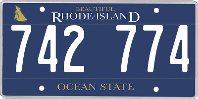 RI license plate 742774