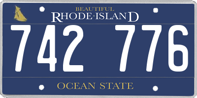 RI license plate 742776