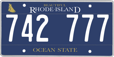 RI license plate 742777