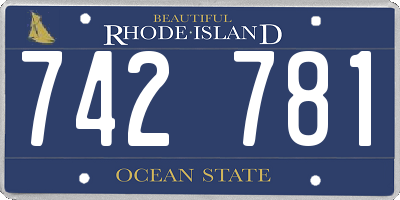 RI license plate 742781