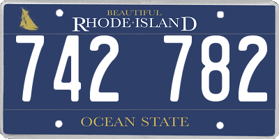 RI license plate 742782