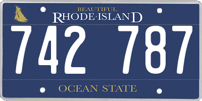 RI license plate 742787