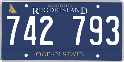 RI license plate 742793