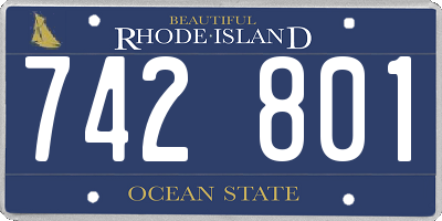 RI license plate 742801