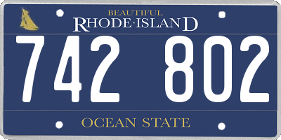 RI license plate 742802