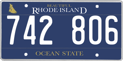 RI license plate 742806