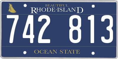 RI license plate 742813