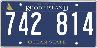 RI license plate 742814
