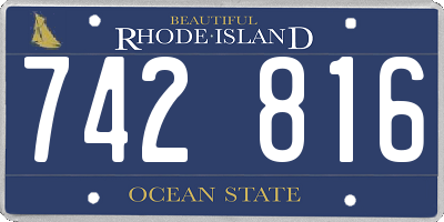 RI license plate 742816