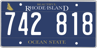 RI license plate 742818