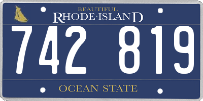 RI license plate 742819