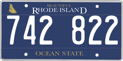 RI license plate 742822