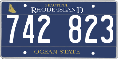 RI license plate 742823