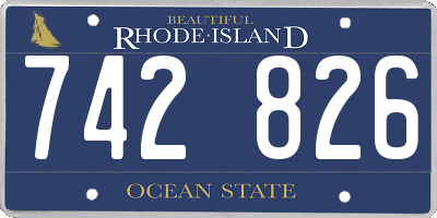 RI license plate 742826