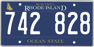 RI license plate 742828