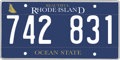 RI license plate 742831