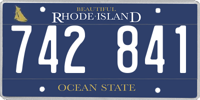 RI license plate 742841