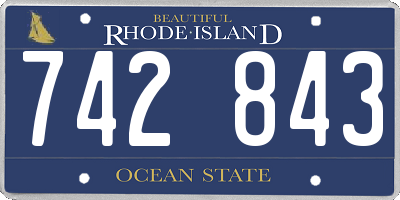 RI license plate 742843