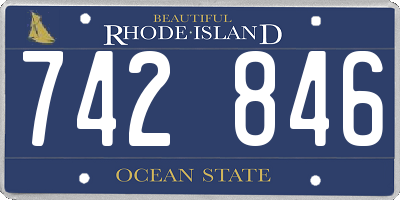 RI license plate 742846