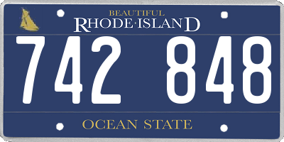 RI license plate 742848