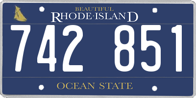 RI license plate 742851