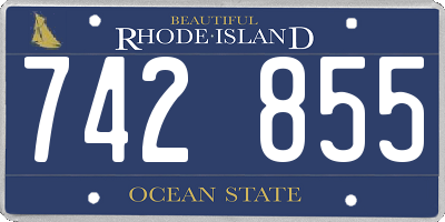 RI license plate 742855