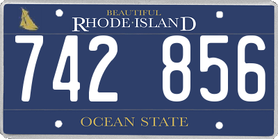 RI license plate 742856
