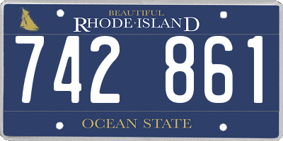 RI license plate 742861
