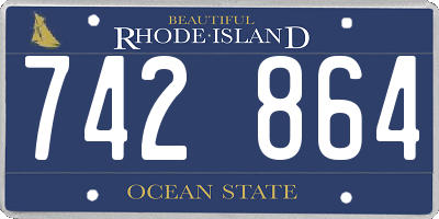 RI license plate 742864