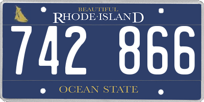 RI license plate 742866