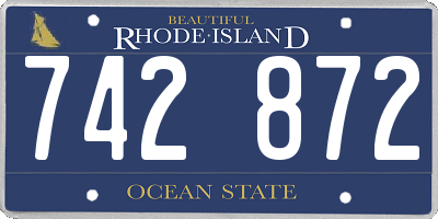 RI license plate 742872