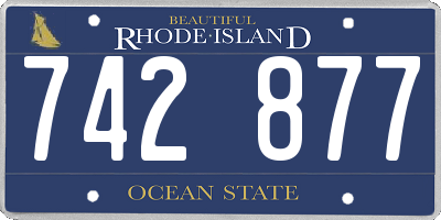 RI license plate 742877