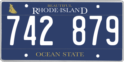 RI license plate 742879