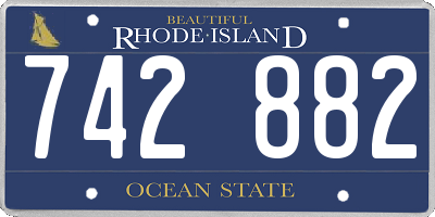 RI license plate 742882