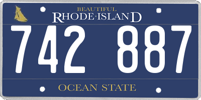 RI license plate 742887