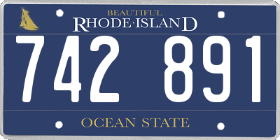 RI license plate 742891