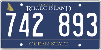 RI license plate 742893