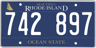 RI license plate 742897