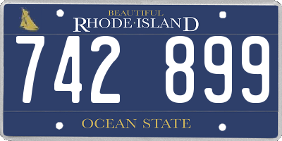 RI license plate 742899