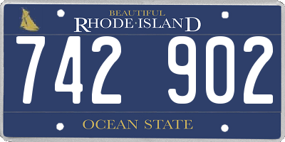 RI license plate 742902