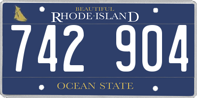 RI license plate 742904