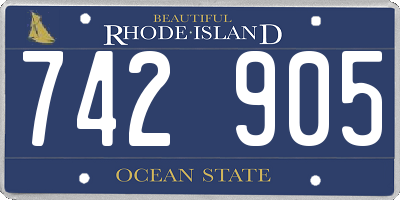 RI license plate 742905