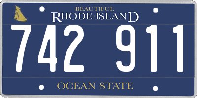RI license plate 742911